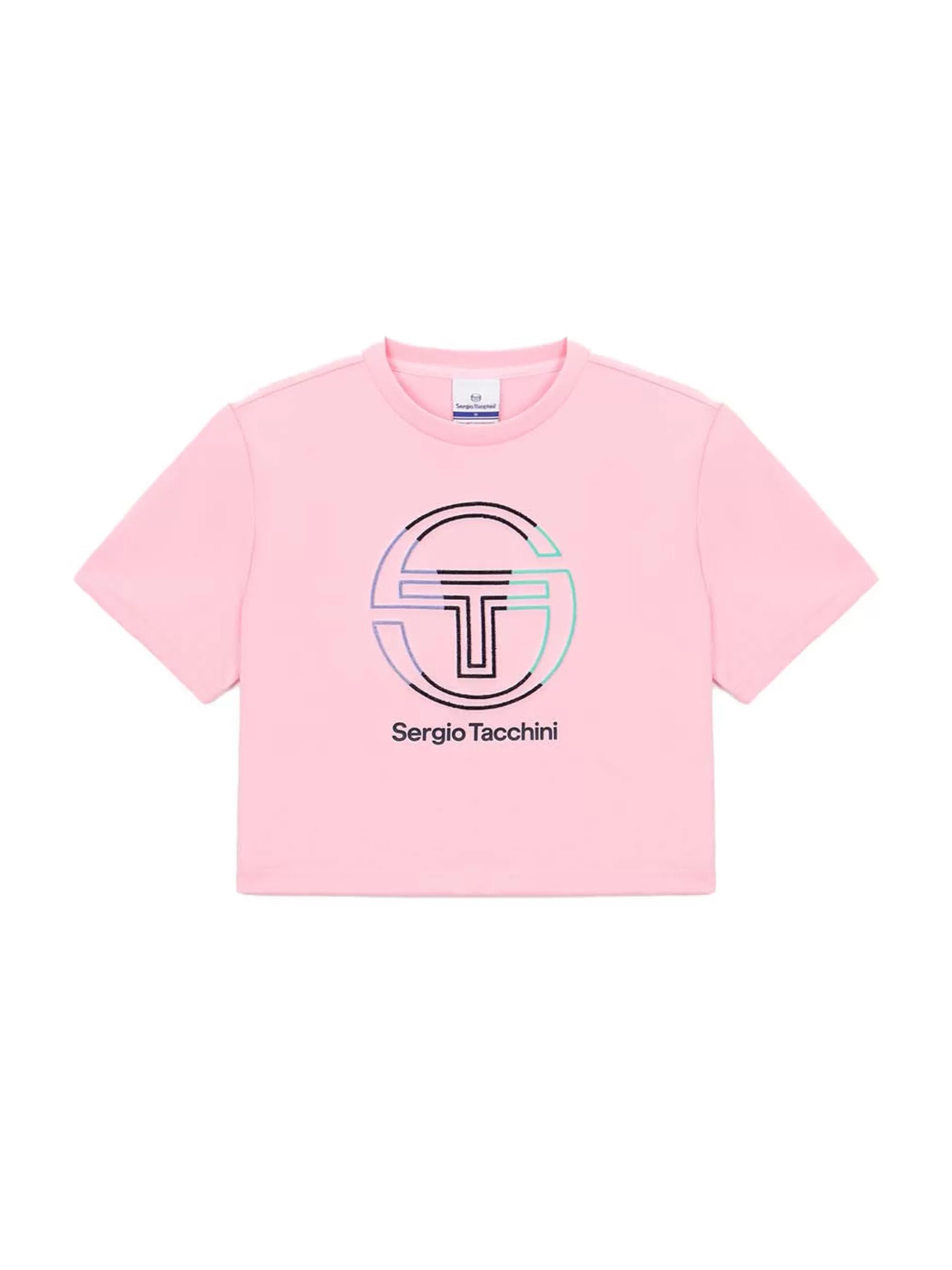 Women Sergio Tacchini Daily Tuft Big Logo Crop T-Shirt-