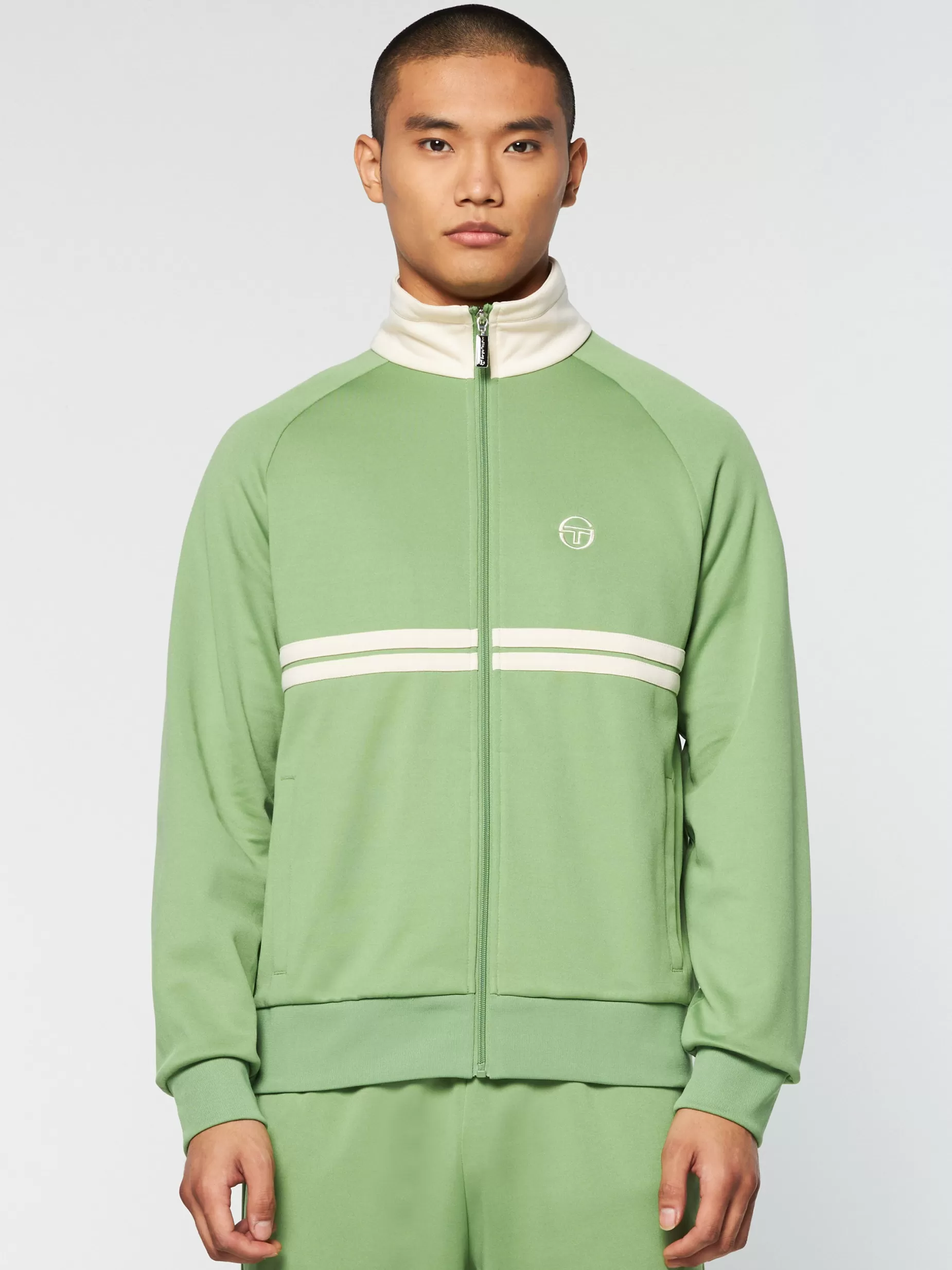 Sergio Tacchini Dallas Track Jacket Archivio- Jade Green/ Pearl Ivory