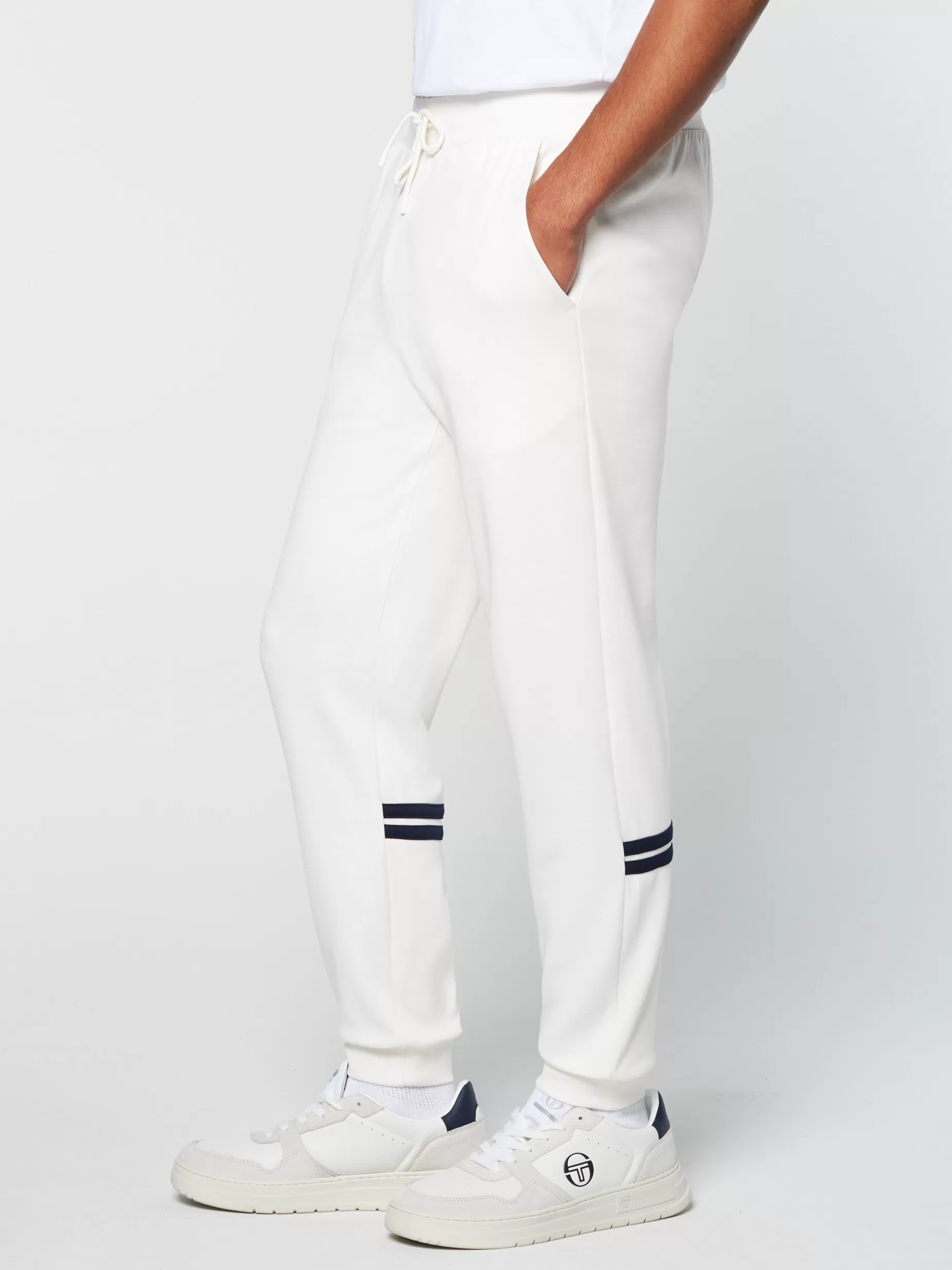 Sergio Tacchini Dallas Track Pant Archivio- Gardenia/ Maritime Blue