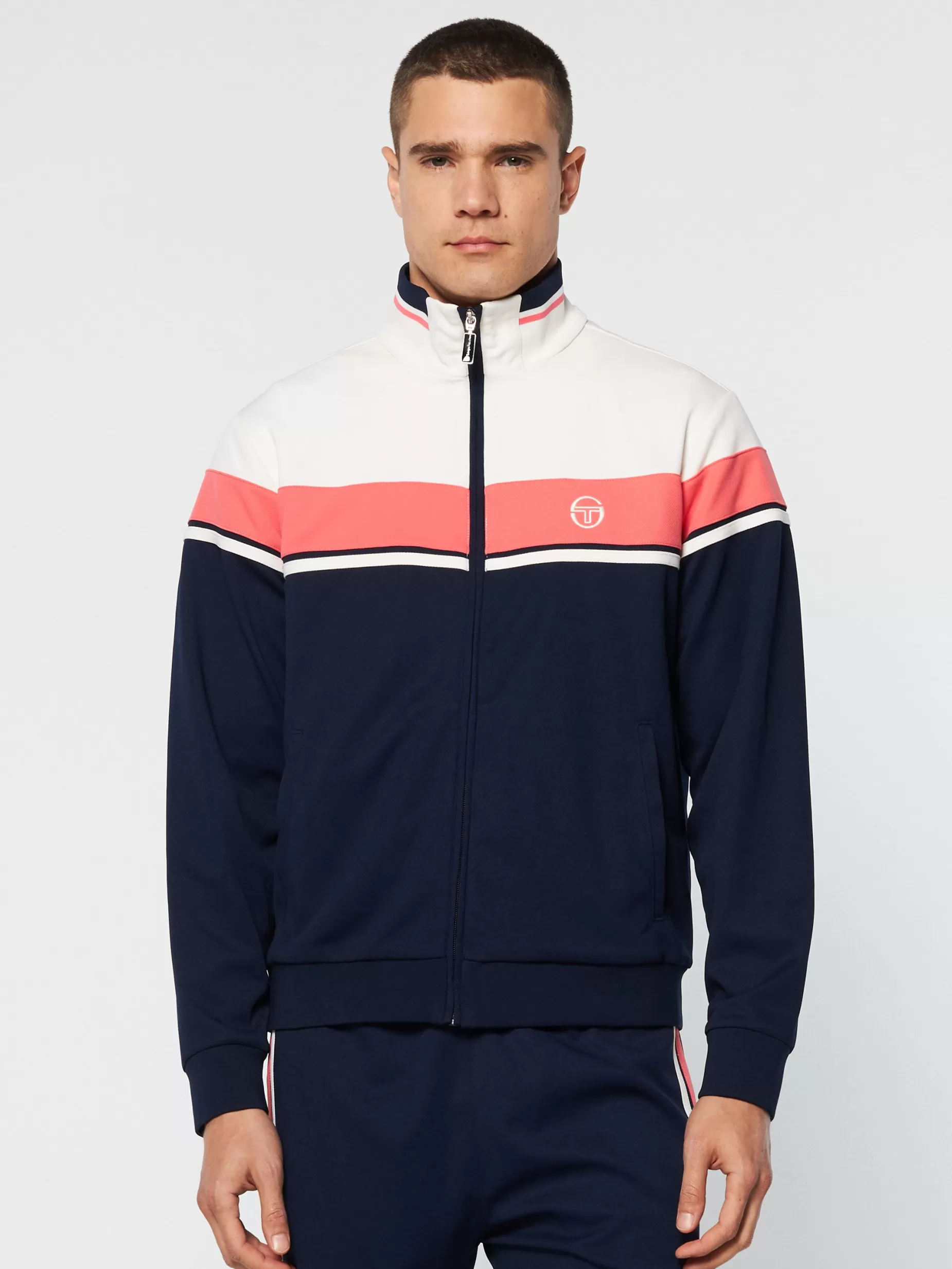 Sergio Tacchini Damarindo Track Jacket Archivio- Gardenia/ Maritime Blue