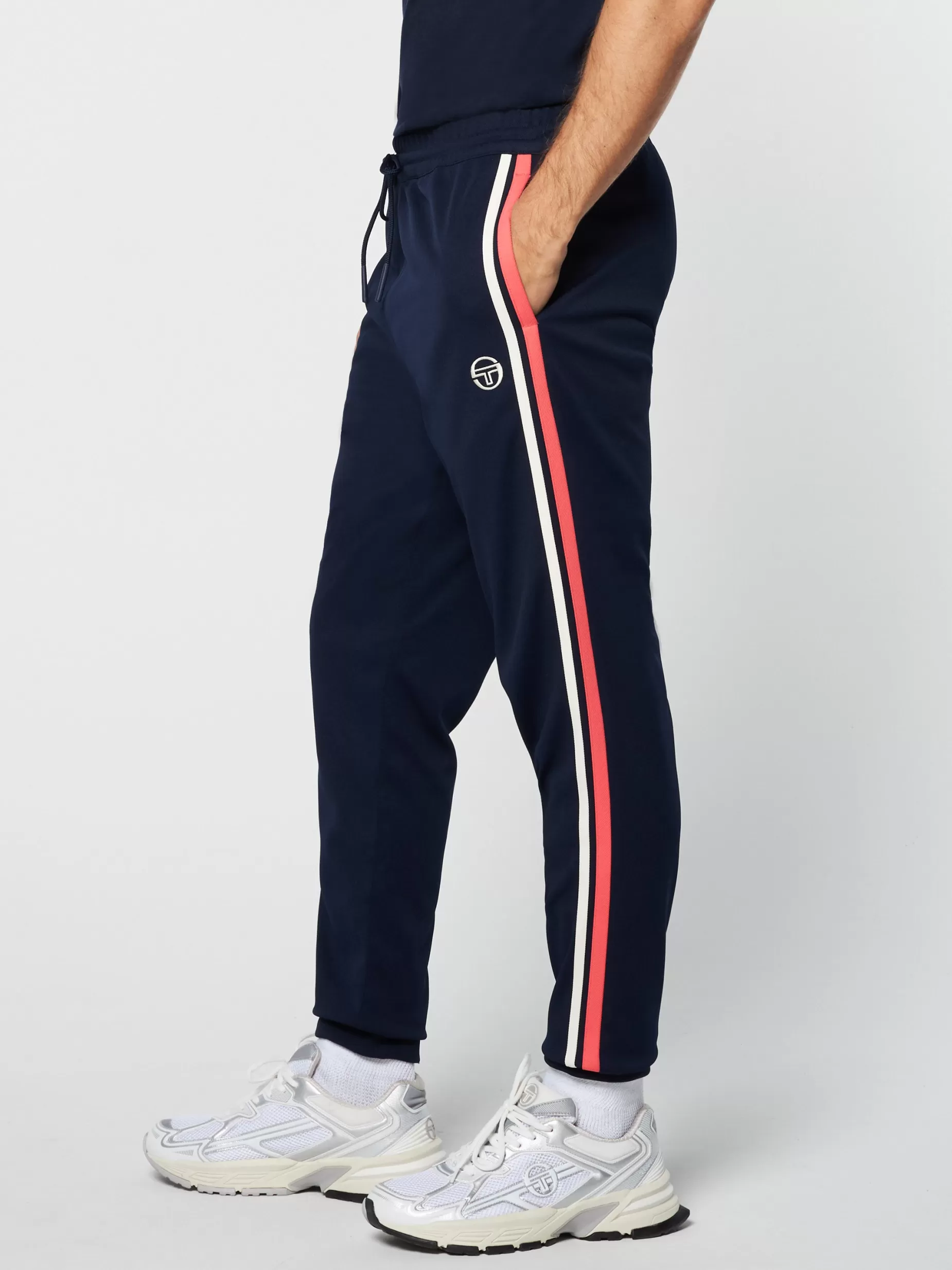 Sergio Tacchini Damarindo Track Pant Archivio- Gardenia/ Maritime Blue