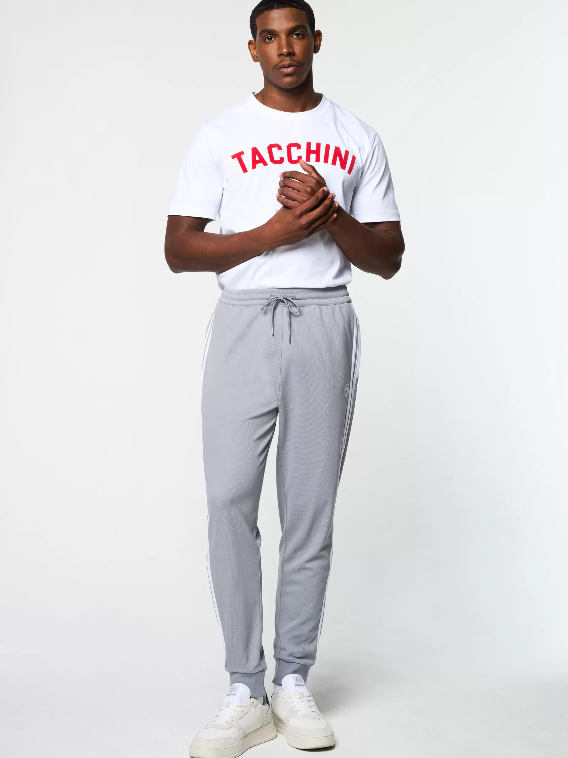 Sergio Tacchini Damarindo Track Pant Archivio- Sleet/ White