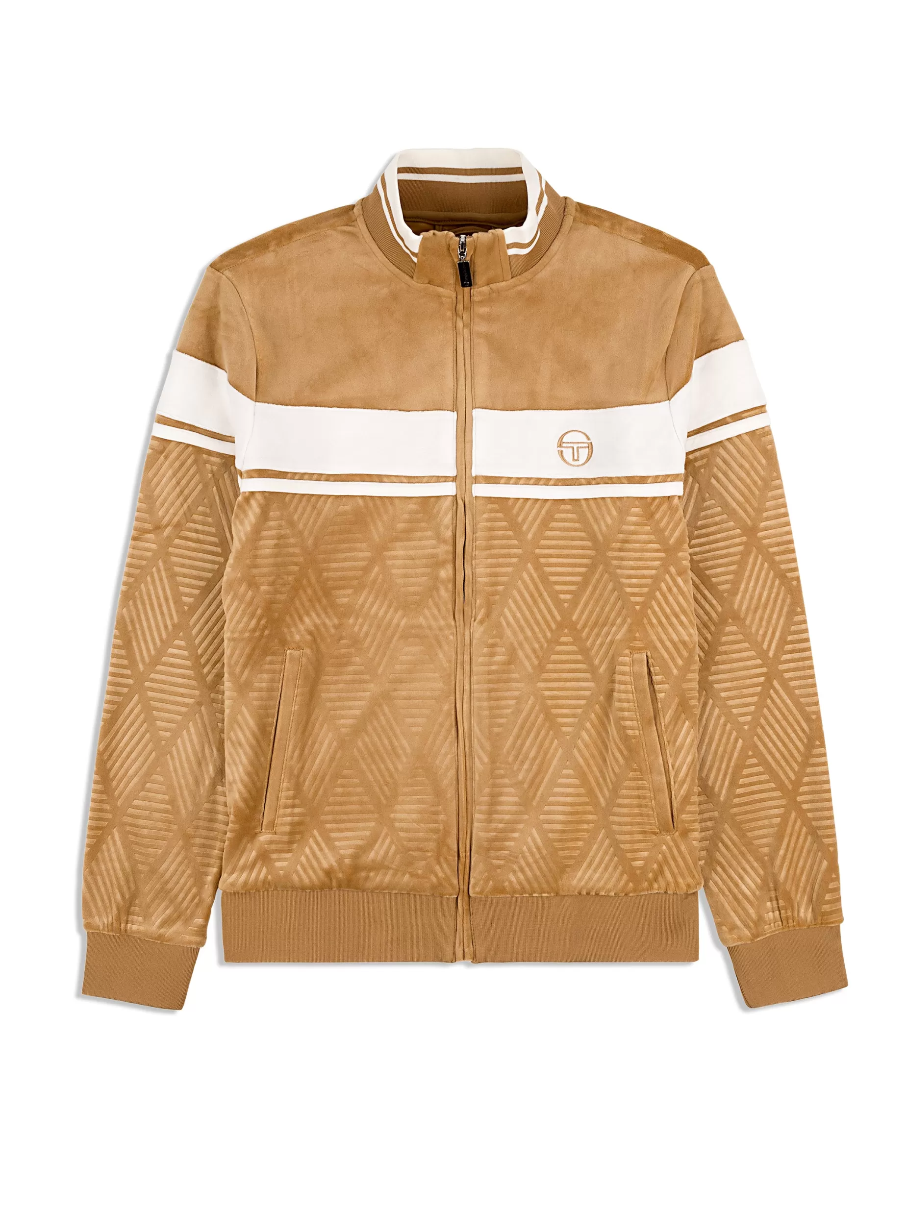 Sergio Tacchini Debossed Damarindo Velour Track Jacket-