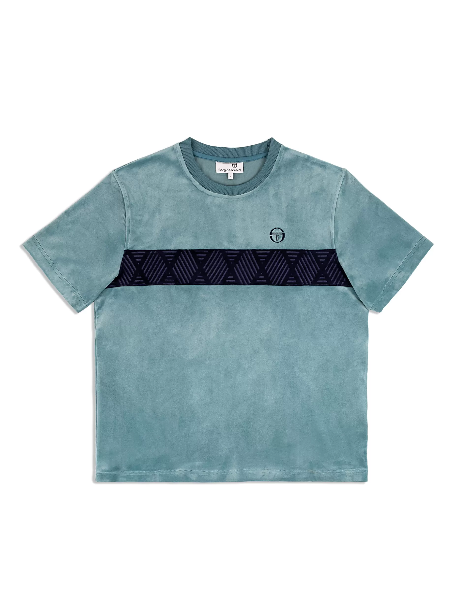 Sergio Tacchini Debossed Damarindo Velour T-Shirt-