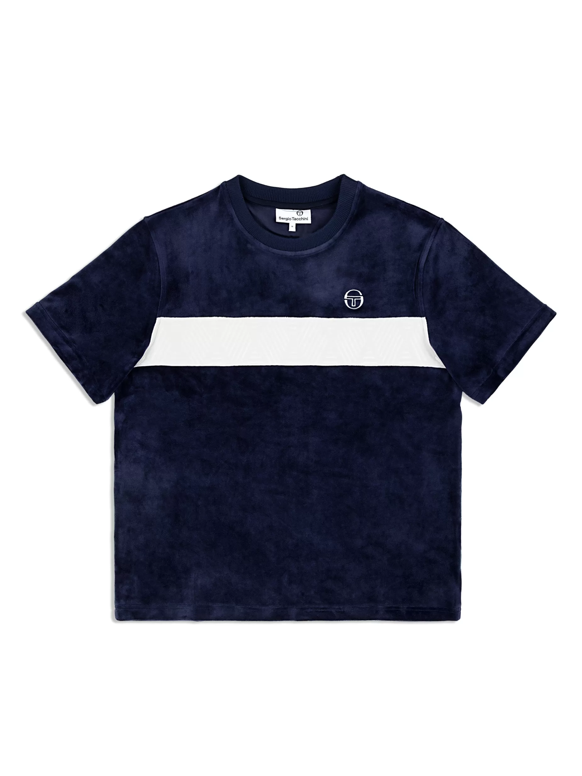 Sergio Tacchini Debossed Damarindo Velour T-Shirt-