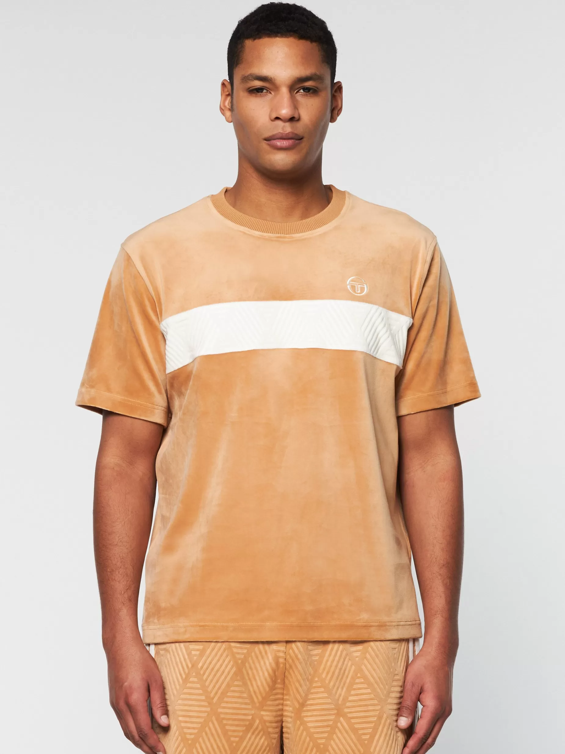 Sergio Tacchini Debossed Damarindo Velour T-Shirt-