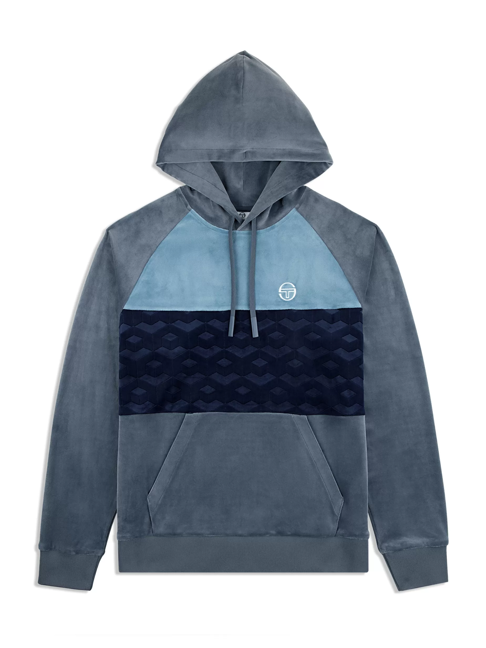 Sergio Tacchini Foggia Velour Debossed Hoodie-