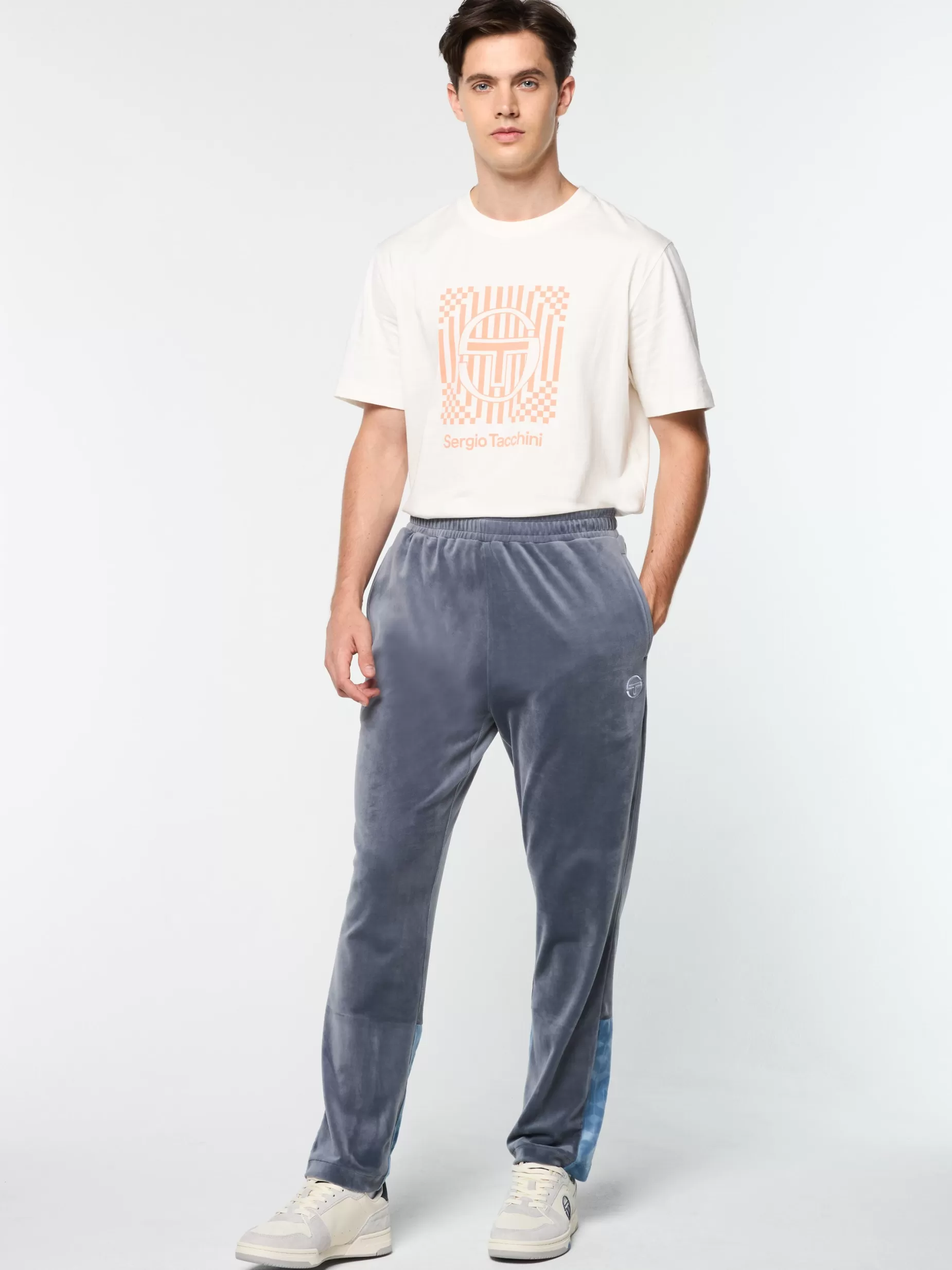 Sergio Tacchini Foggia Velour Debossed Track Pant-