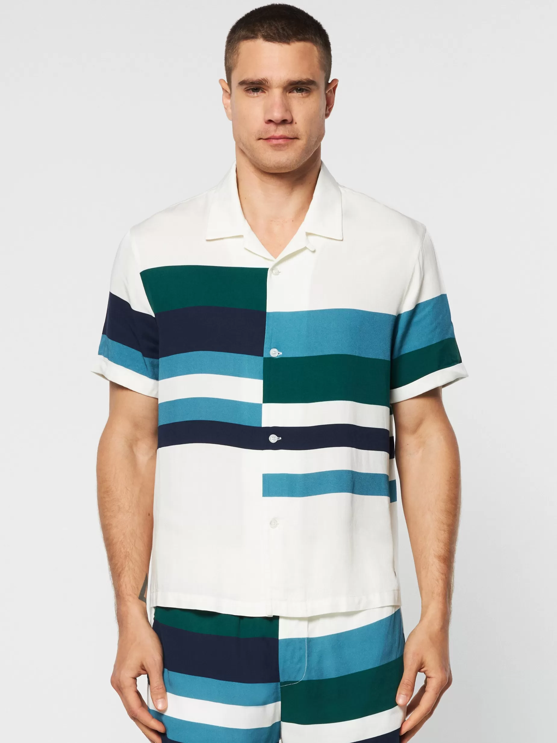 Sergio Tacchini Pennellata Cabana Shirt- Gardenia/ Multi