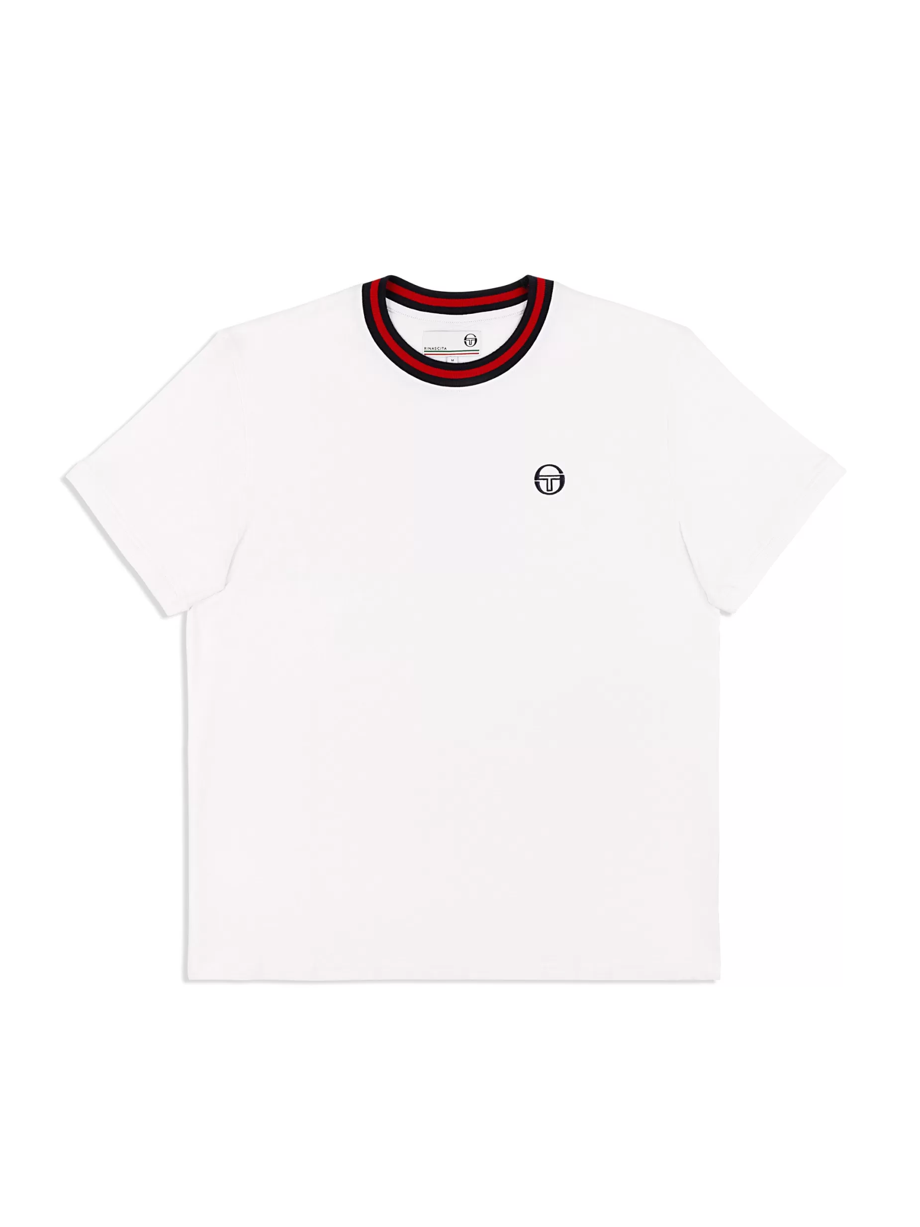 Sergio Tacchini Rainer T-Shirt- White/ Adrenaline Rush