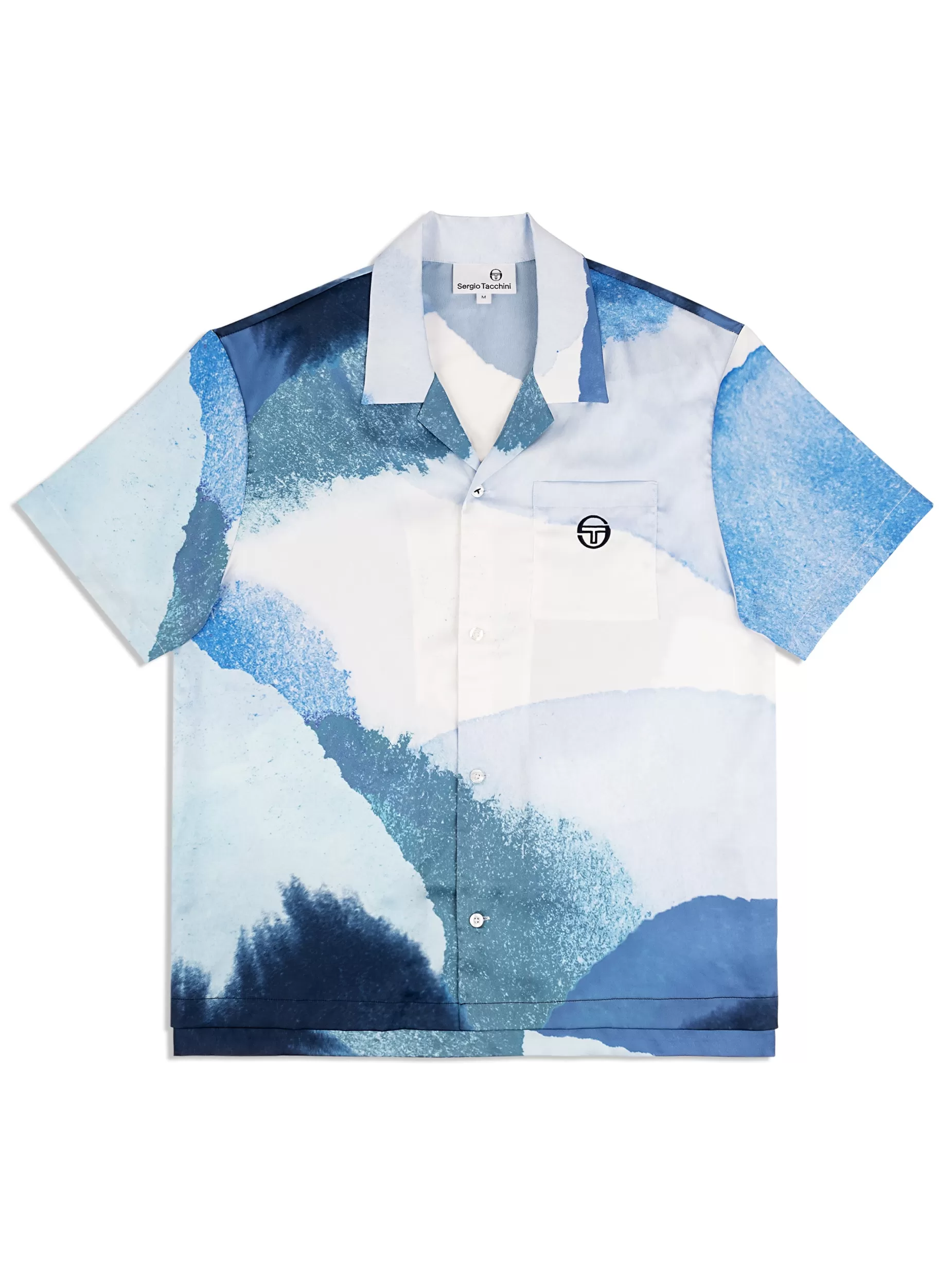 Sergio Tacchini Spiaggia Cabana Shirt- Maritime Blue/ Multi