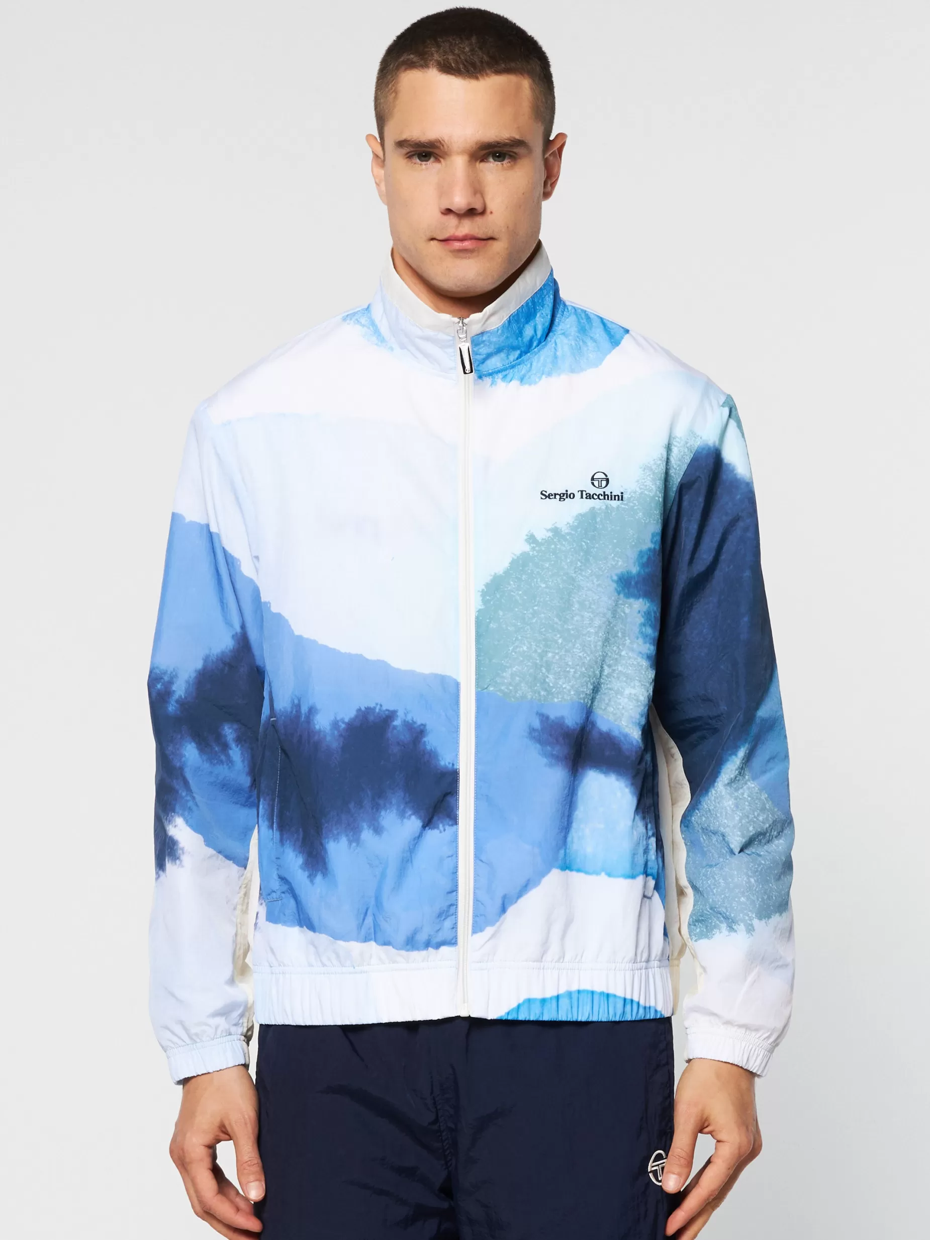 Sergio Tacchini Spiaggia Track Jacket- Maritime Blue/ Multi