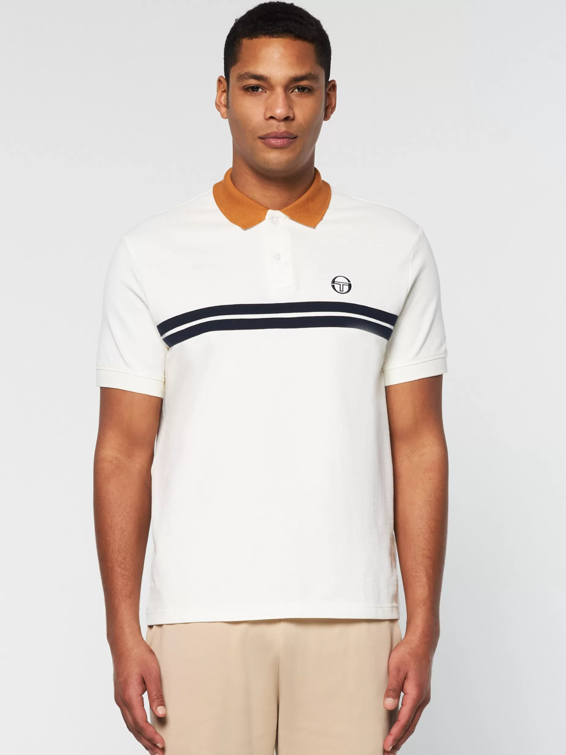 Sergio Tacchini Supermac Polo- Gardenia/ Meerkat