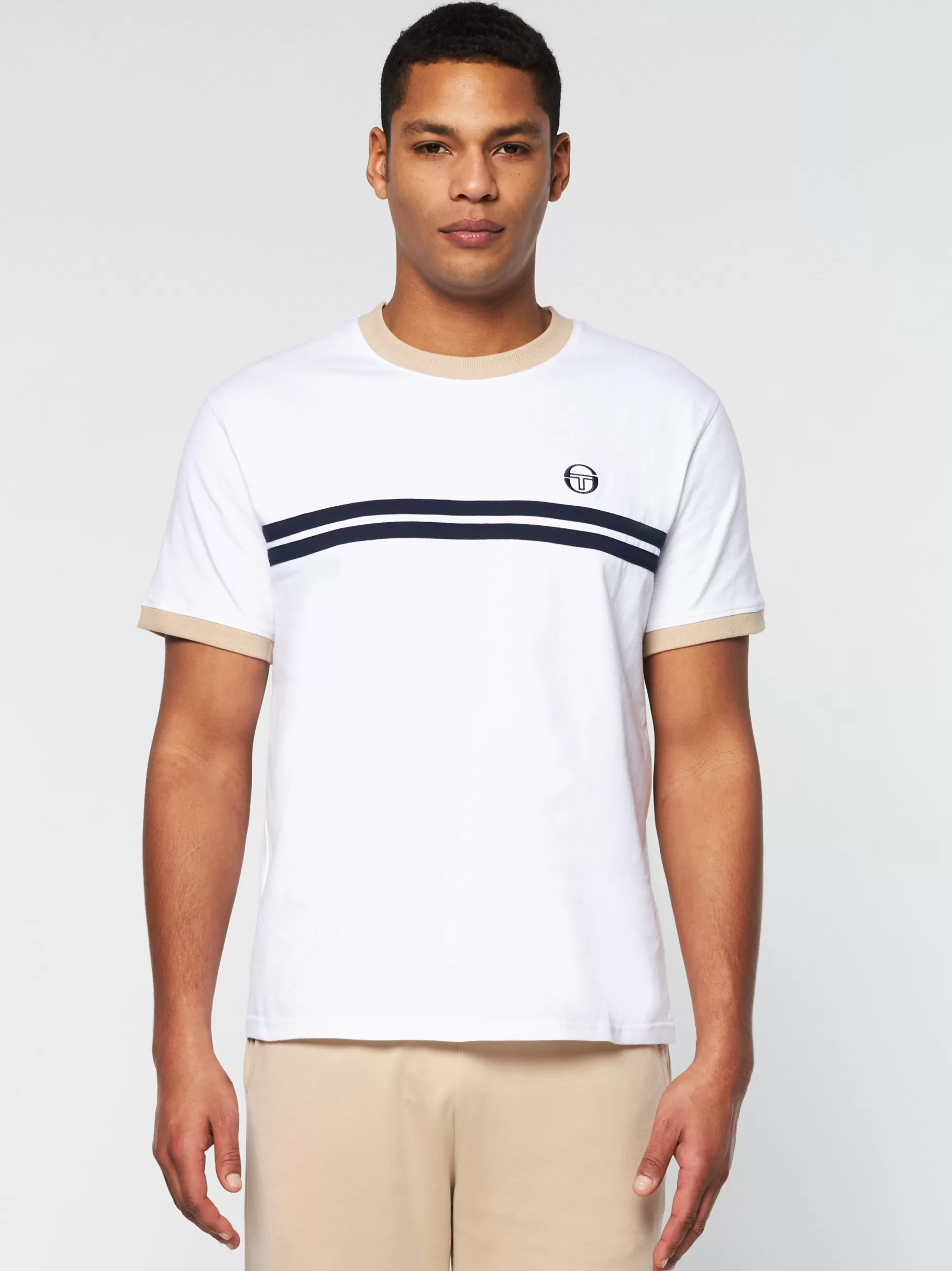 Sergio Tacchini Supermac T-Shirt- White/ Humus