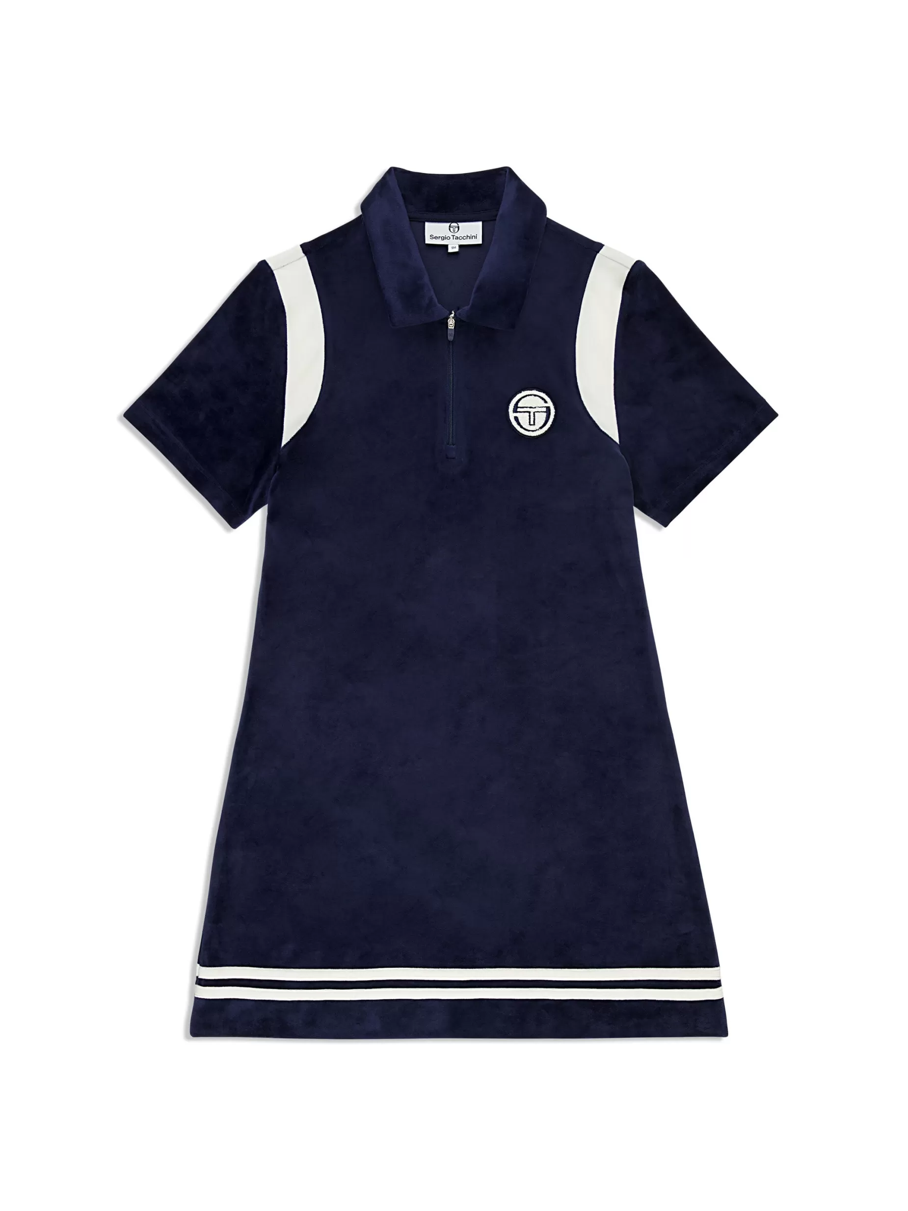 Women Sergio Tacchini Veneto Velour Polo Mini Dress-