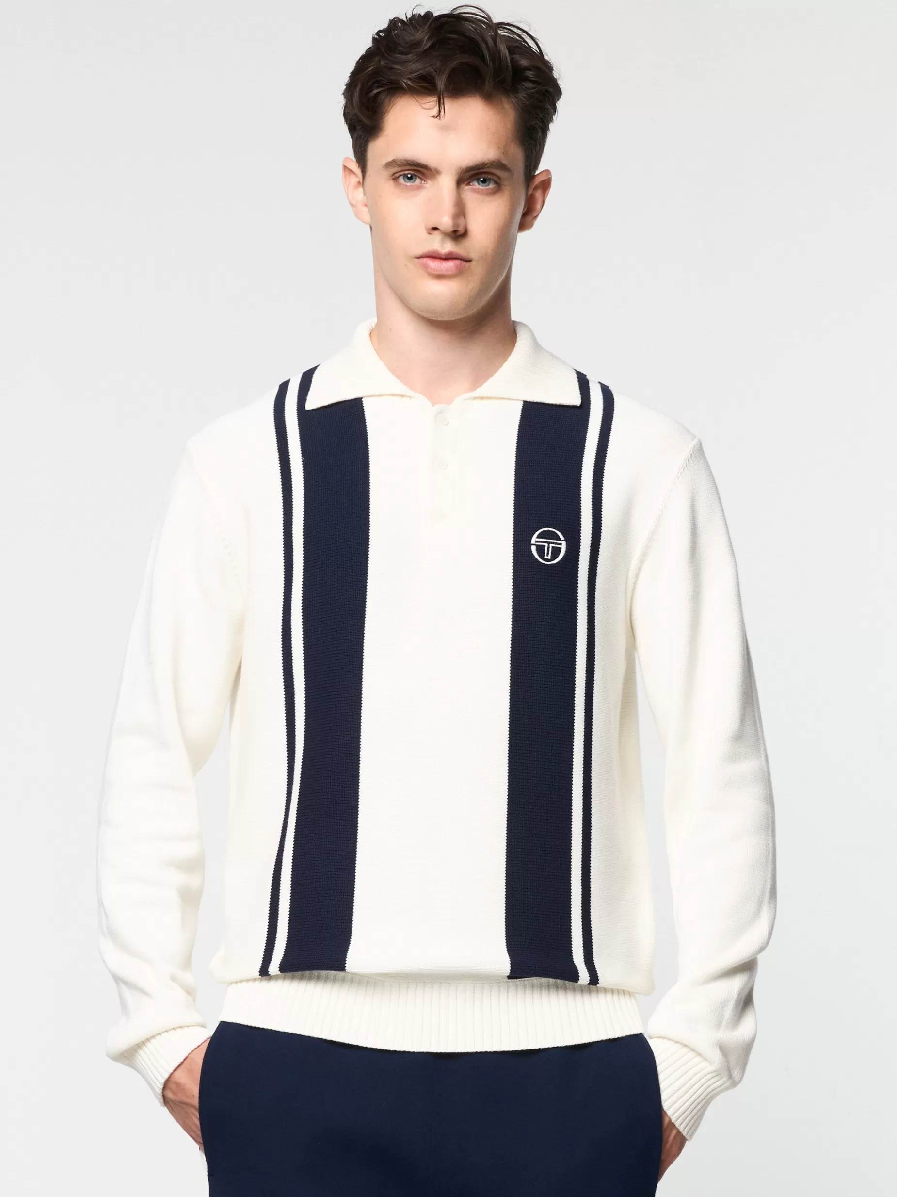 Sergio Tacchini Young Line Knit Long Sleeve Polo-